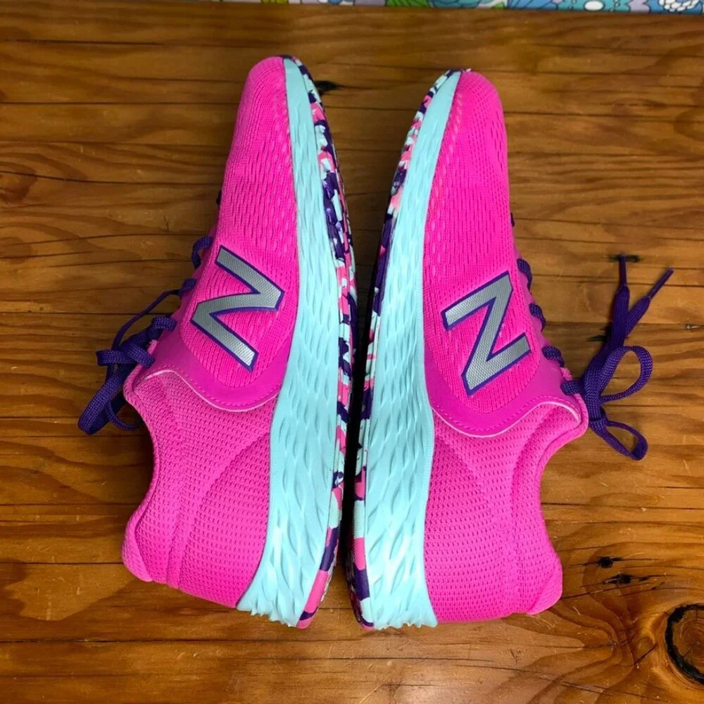New Balance Kids Hot Pink and Purple Sneakers